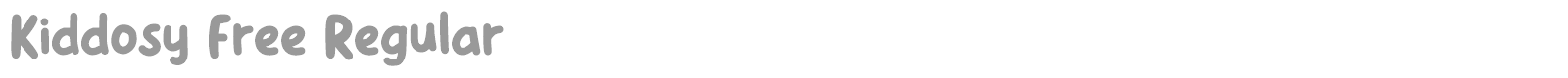 Kiddosy font preview